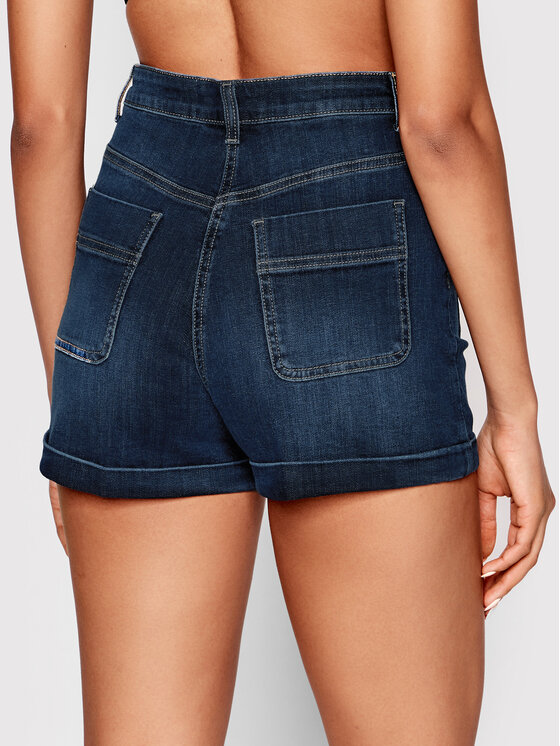 Elisabetta Franchi Elisabetta Franchi Jeansshorts HJ-12S-21E2-V320 Dunkelblau Slim Fit