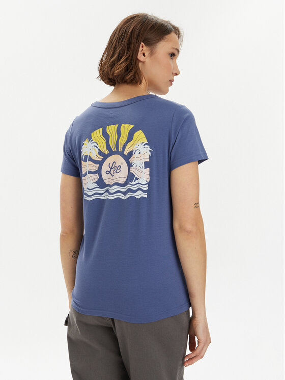 Lee Lee T-särk 112350225 Tumesinine Slim Fit