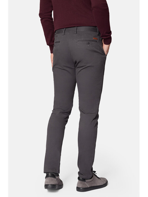 Lancerto Lancerto Chinosy Monaco SP082223000014 Szary Slim Fit