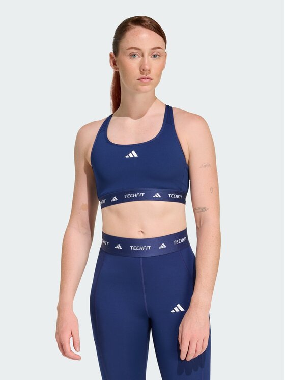 adidas adidas Biustonosz sportowy TECHFIT Niebieski jasny