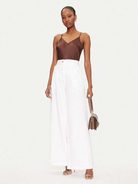 Guess Guess Palazzo hlače W5GB02 WH9Y2 Bijela Wide Leg
