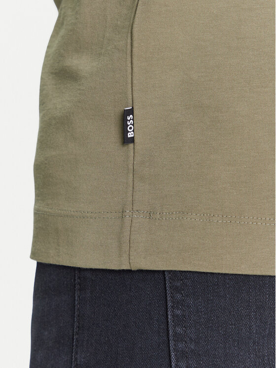BOSS BOSS T-Shirt Thompson 01 Zielony Regular Fit