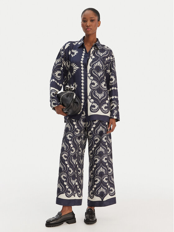 Weekend Max Mara Weekend Max Mara Cămașă Lastra 2615191011 Bleumarin Relaxed Fit