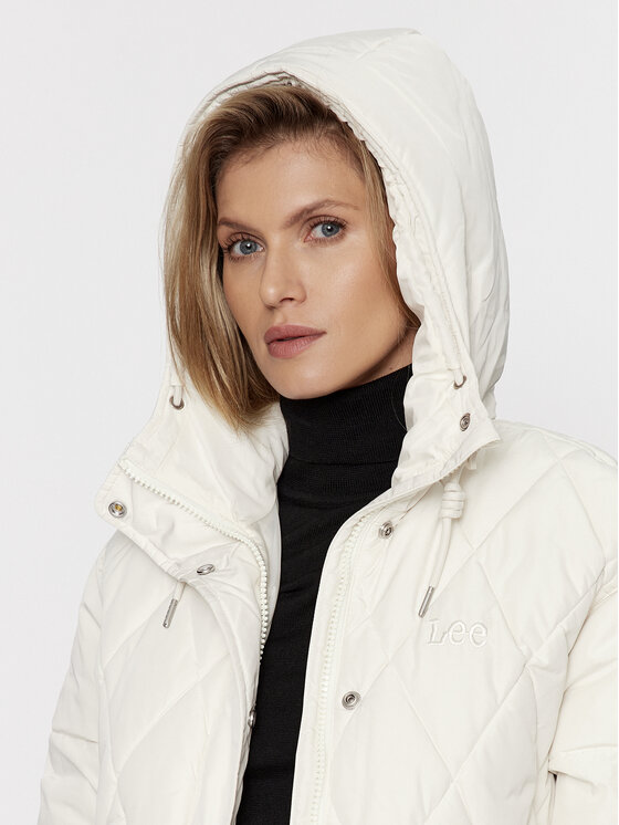 Lee Lee Kurtka zimowa 112341600 Écru Relaxed Fit