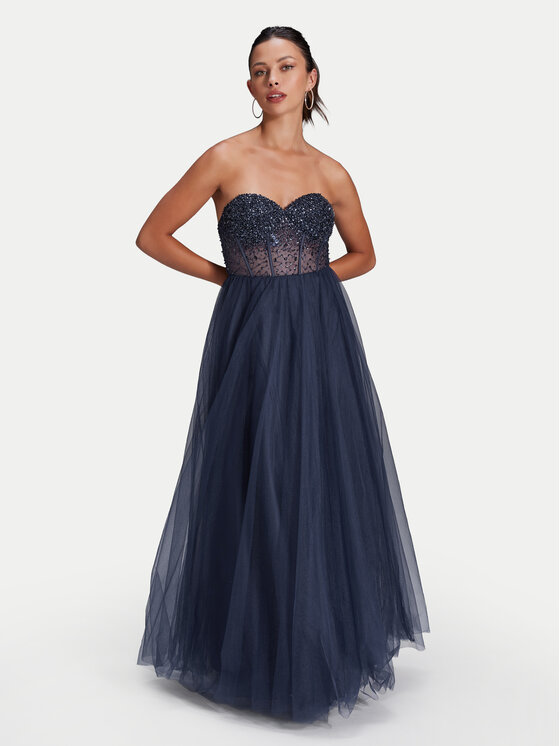 Hey Kyla Swing Abendkleid 5AH023HK Dunkelblau Slim Fit