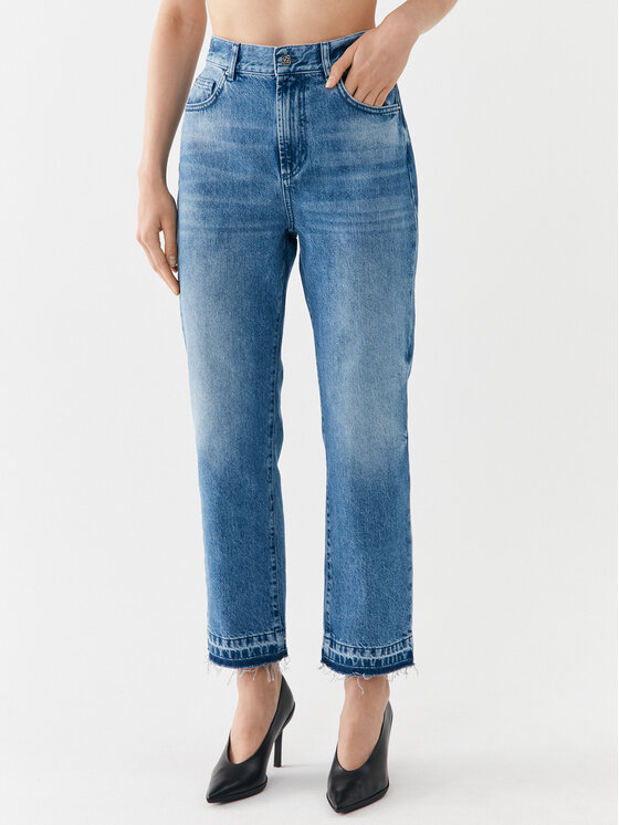 Marella Džínsy 2331860237 Modrá Mom Fit