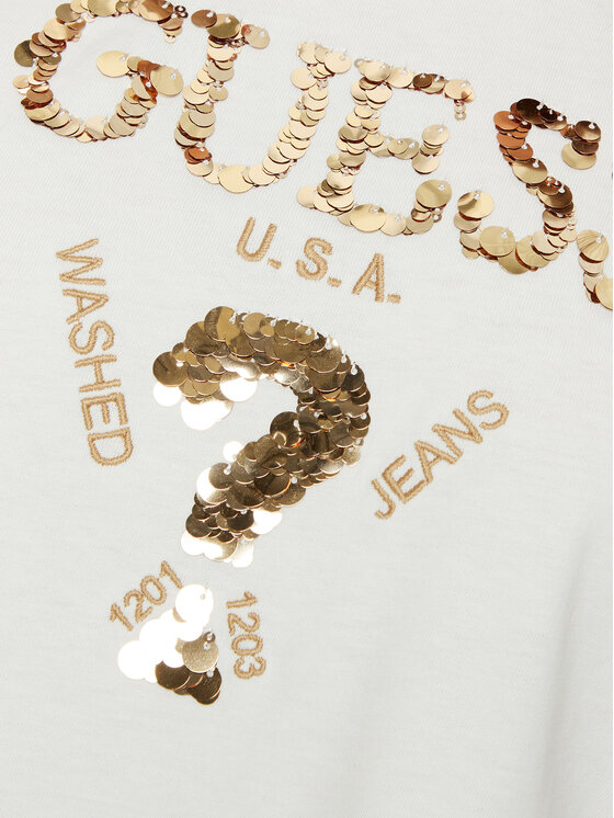 Guess Guess T-krekls V4YI06 I3Z14 Écru Boxy Fit