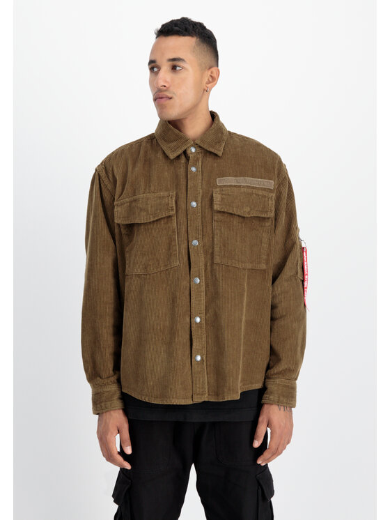Alpha Industries Alpha Industries Koszula Cord Overshirt Żółty Regular Fit