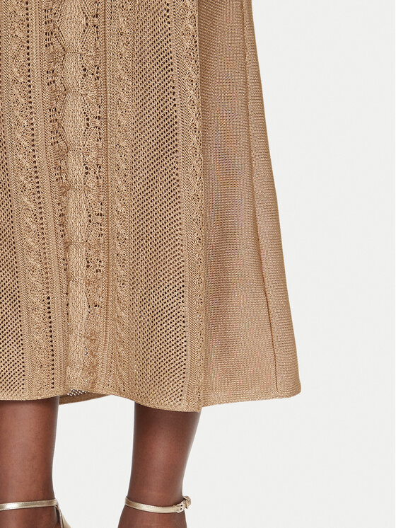 Luisa Spagnoli Luisa Spagnoli Плетена рокля Canape 58675 Бежов Regular Fit