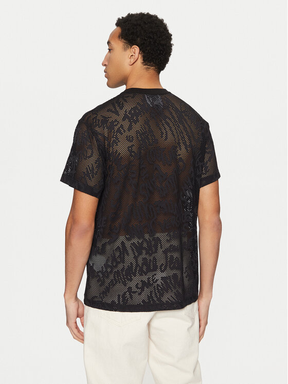 Versace Jeans Couture Versace Jeans Couture T-shirt 78GAH6R0 Crna Regular Fit