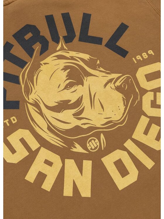PITBULL PITBULL Bluza Washed DOG SD Żółty Regular Fit