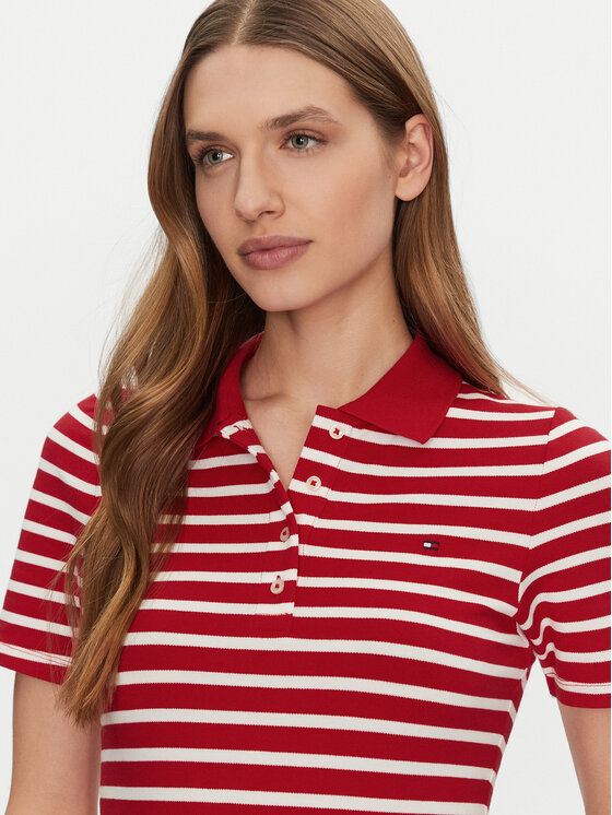 Tommy Hilfiger Tommy Hilfiger Polo 1985 WW0WW43225 Czerwony Slim Fit
