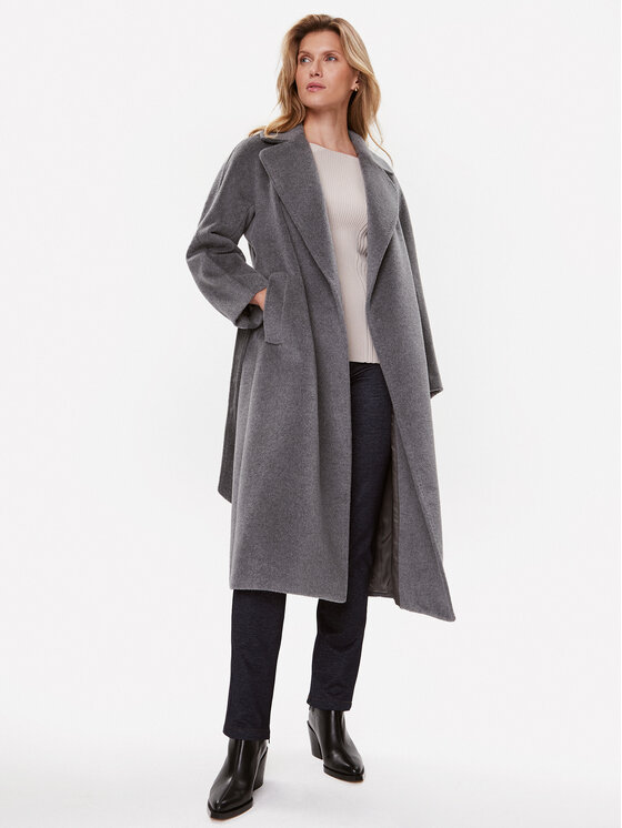 Weekend Max Mara Weekend Max Mara Cappotto di lana Tempera 2350161233 Grigio Regular Fit