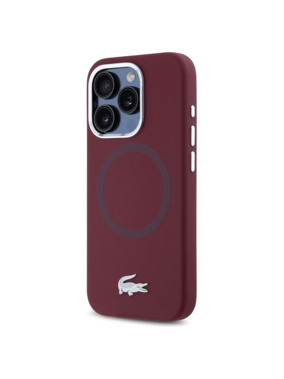 Etui na telefon Lacoste, Bordowe, Apple iPhone 15 Pro