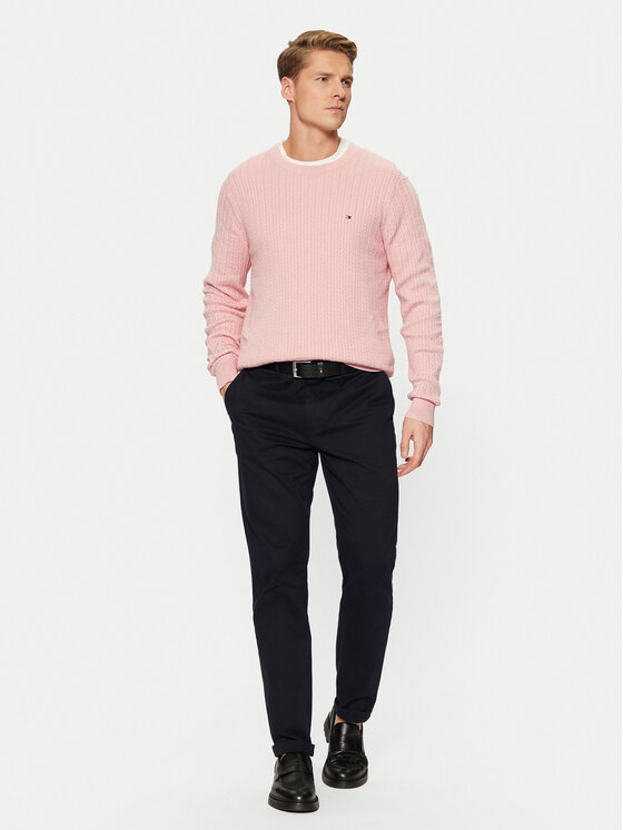 Tommy Hilfiger Tommy Hilfiger Светр MW0MW37400 Рожевий Slim Fit