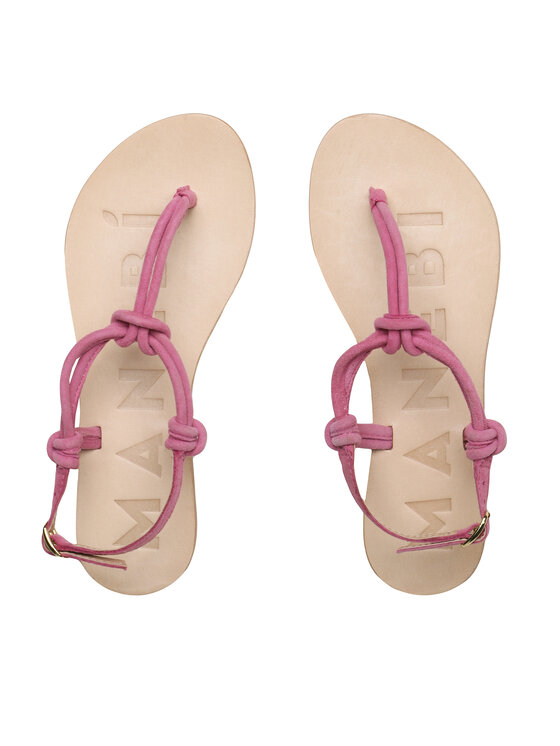 Manebi Manebi Sandály Suede Leather Sandals V 1.8 Y0 Růžová