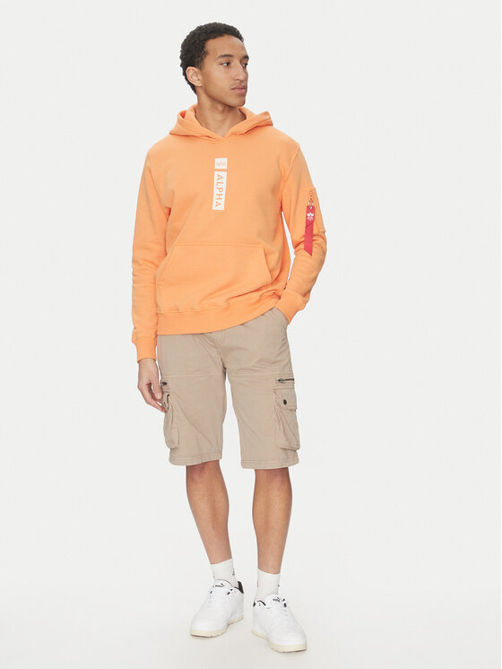 Alpha Industries Alpha Industries Džemperis Puff Print 146338 Oranžinė Regular Fit
