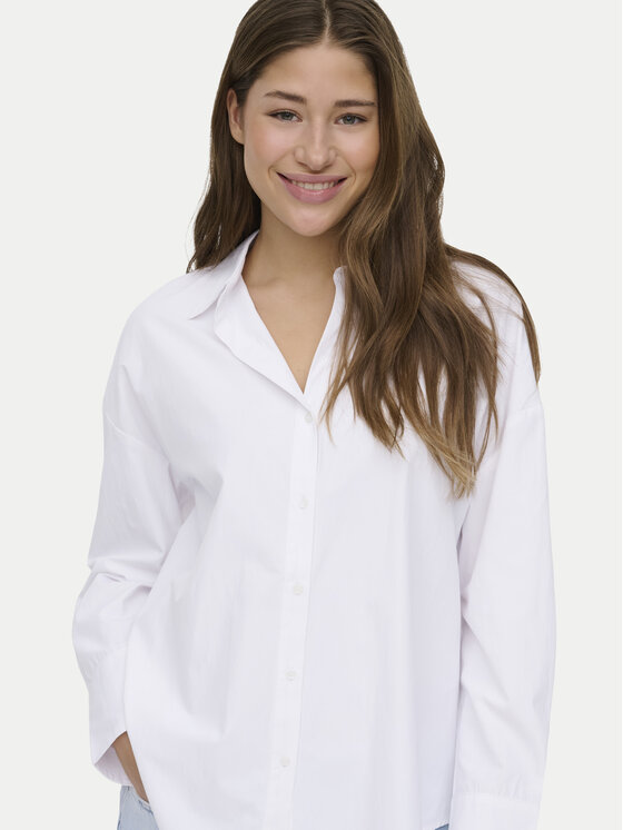 ONLY ONLY Marškiniai Oregon 15367554 Balta Regular Fit