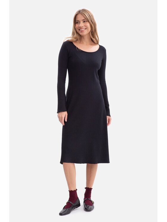 BeWear BeWear Sukienka dzianinowa b308 Czarny Baggy Fit