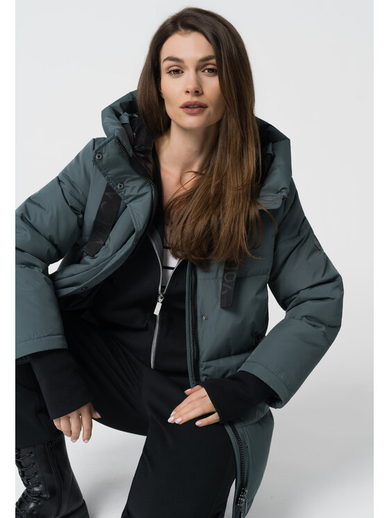 Volcano Volcano Kurtka zimowa J-BLIS Zielony Regular Fit