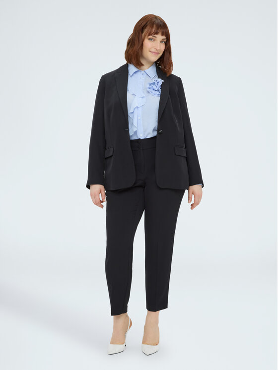 Fiorella Rubino Fiorella Rubino Spodnie materiałowe P009T005175N033 Czarny Regular Fit