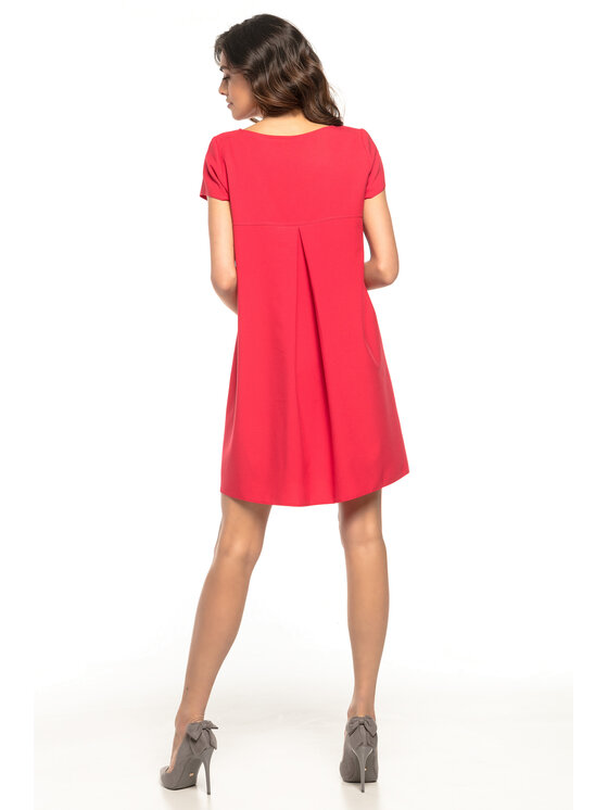 Tessita Tessita Sukienka koktajlowa T261 Czerwony Straight Fit