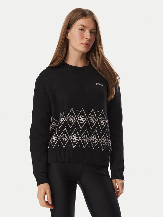 Guess Guess Светр V6BR16 Z2278 Чорний Regular Fit