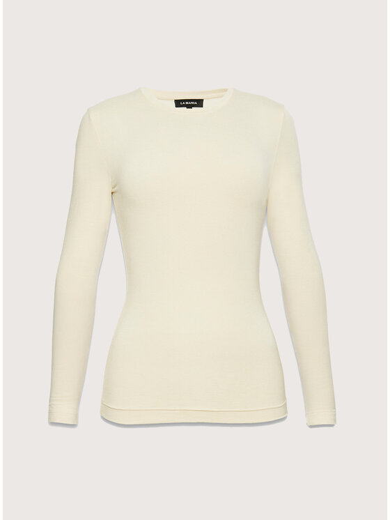 La Mania La Mania Longsleeve SONIA Bianco Classic Fit