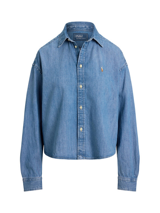 Polo Ralph Lauren Polo Ralph Lauren traper košulja 211969457001 Plava Boxy Fit