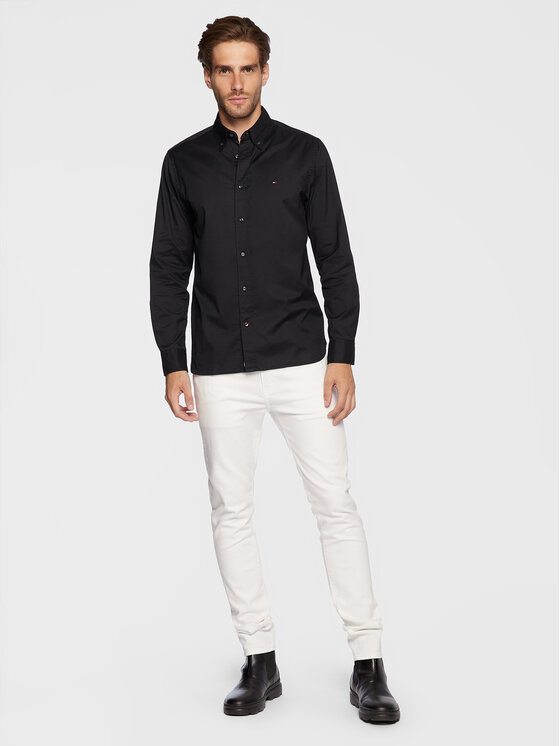 Tommy Hilfiger Tommy Hilfiger Сорочка Core Flex MW0MW25035 Чорний Regular Fit