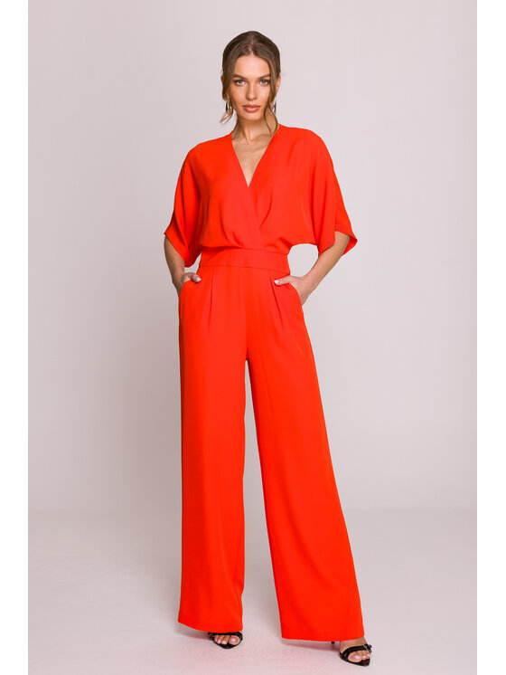 Stylove Stylove Jumpsuit S395 Arancione Sexy Straight Fit