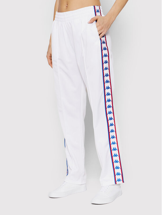 Kappa Kappa Долнище анцуг 311010 Бял Relaxed Fit