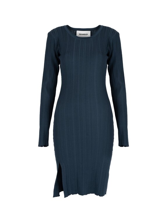 Silvian Heach Silvian Heach Každodenní šaty GPP23253VE Tmavomodrá Slim Fit