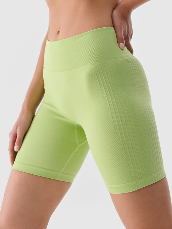 4F 4F Kolarki MULTI ACTIVE Zielony jasny Slim Fit