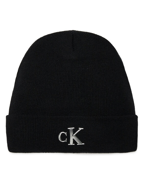 Căciulă Calvin Klein Jeans Minimal Monogram Beanie K60K611542 Negru