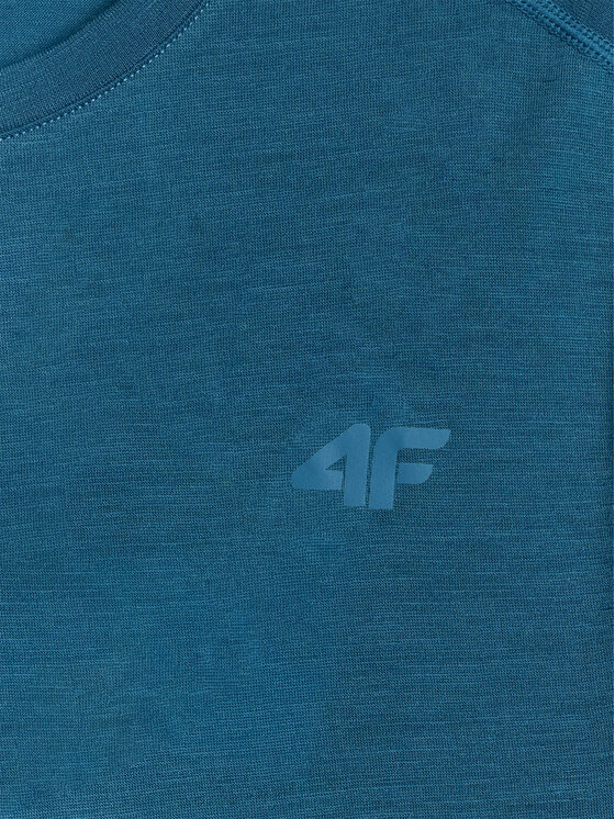 4F 4F Koszulka techniczna TREKKING Turkusowy Regular Fit