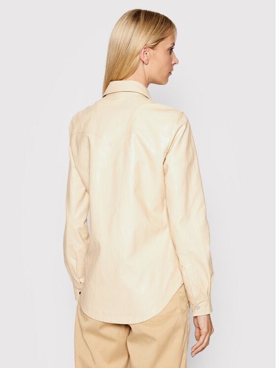 PINKO Pinko Marškiniai Ciambella 2 1G16EB 7866 Smėlio Regular Fit