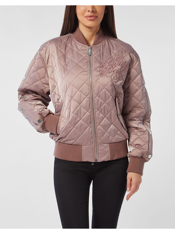 PHILIPP PLEIN PHILIPP PLEIN Kurtka bomber 27297 Kremowy Regular Fit