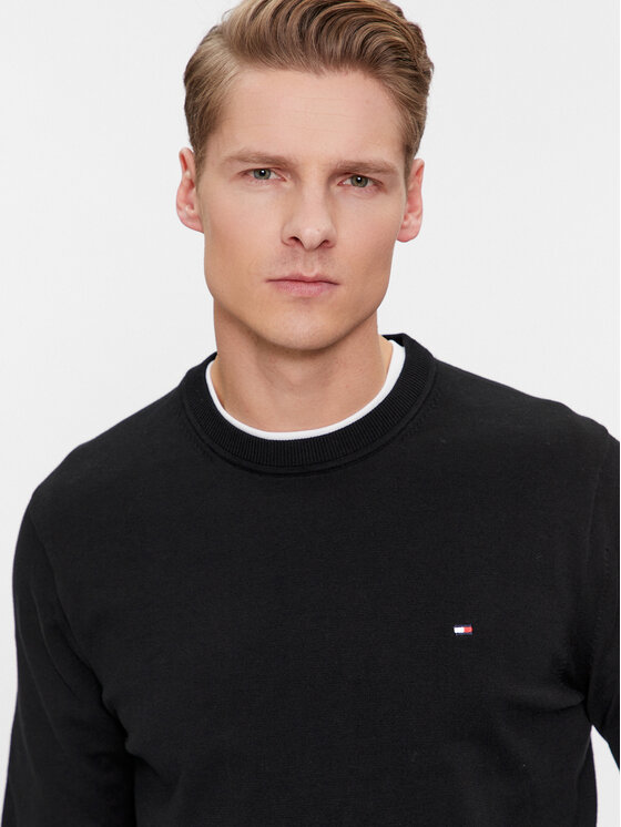Tommy Hilfiger Tommy Hilfiger Megztinis MW0MW30955 Juoda Regular Fit