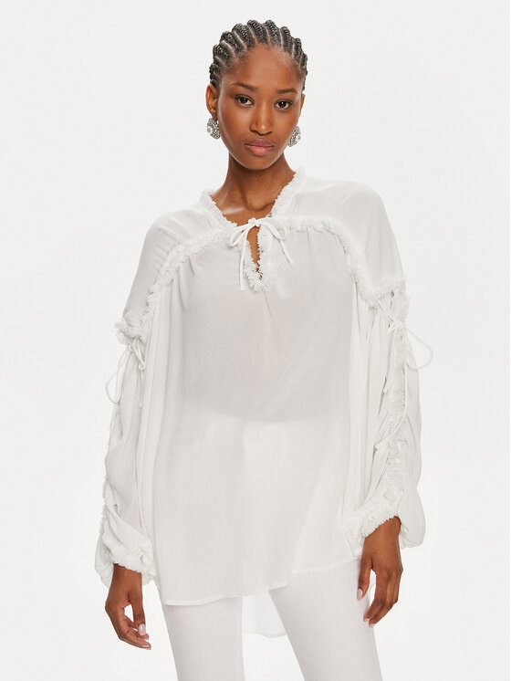 Munthe Blúzka Observation 242100724223 Biela Loose Fit