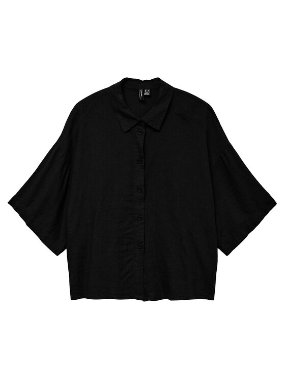 Vero Moda Vero Moda Srajca Linn 10306820 Črna Relaxed Fit