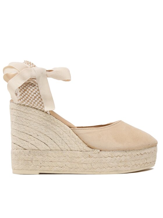 Espadrile Manebi Soft Suede Wedge Espadrilles M 1.1 WV Bej