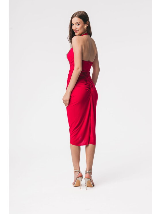 Aurora Aurora Koktejlové šaty Layla Červená Feminine Fit