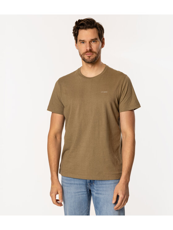 Lee Cooper Lee Cooper T-Shirt OSLO 8515 Khaki Regular Fit