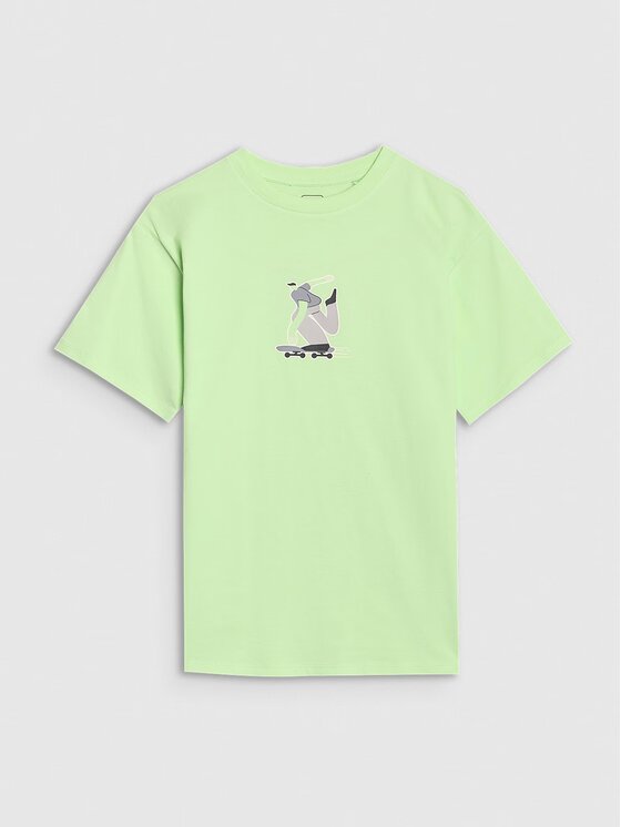 4F 4F T-shirt 4FJRSS25TTSHM2641-45S Verde Oversize
