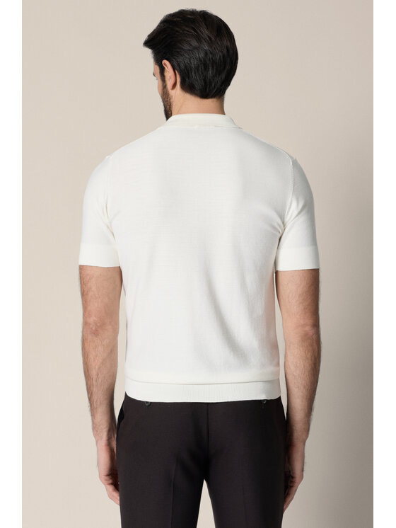 Lancerto Lancerto Polo Nino PO073126000021 Kremowy Regular Fit