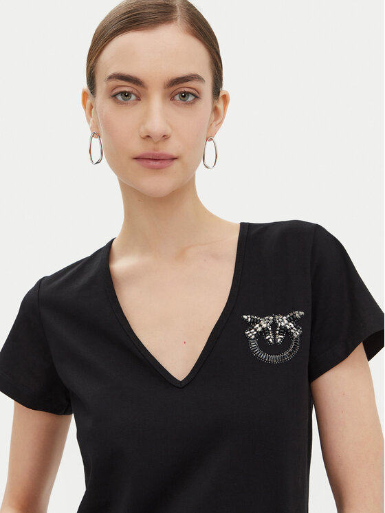 PINKO PINKO T-särk 100372 A24E Must Regular Fit