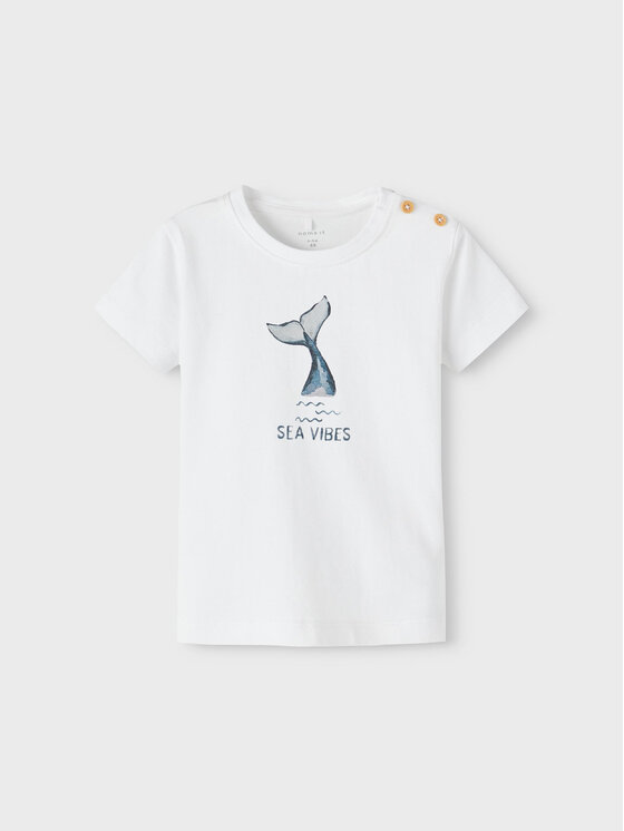 NAME IT Tricou 13215693 Alb Regular Fit