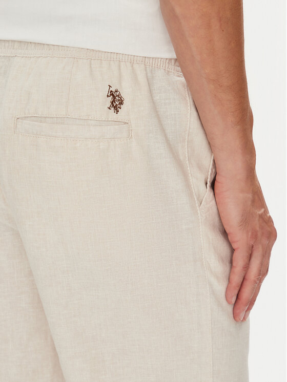 U.S. Polo Assn. U.S. Polo Assn. Шорти з тканини MUP4050 Бежевий Slim Fit