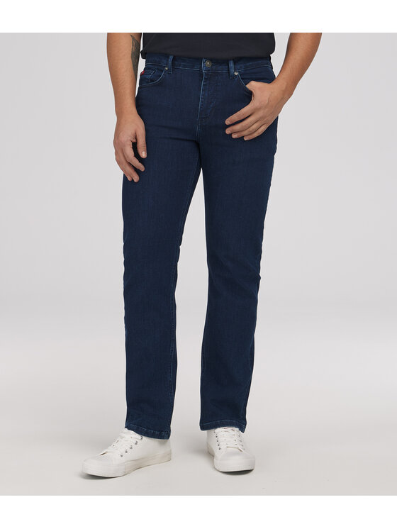 Lee Cooper Lee Cooper Jeansy JEANS M LC118 3205 BLUE BLACK Niebieski Regular Fit